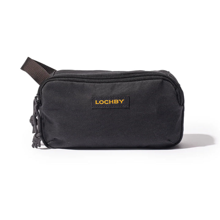 Black pouch with 'LOCHBY' branding on a white background