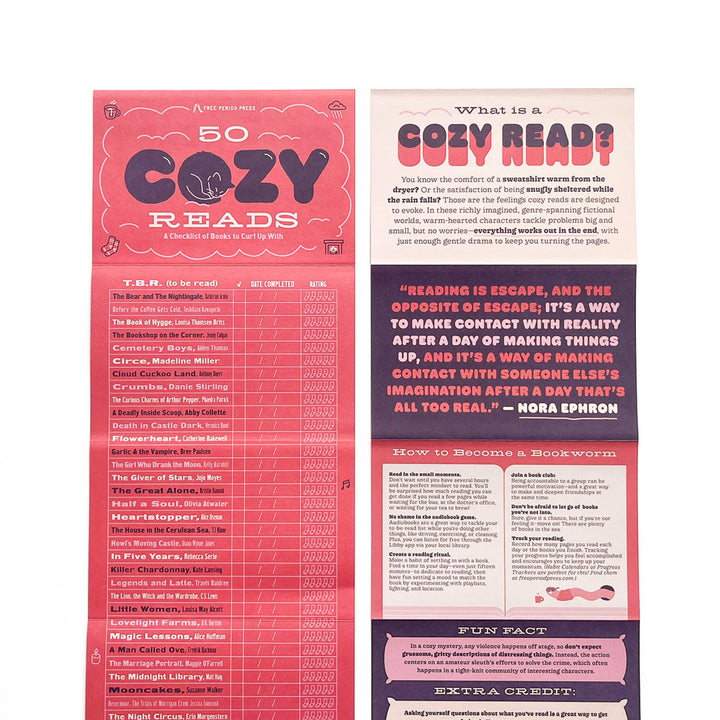 A list of 50 Cozy Reads