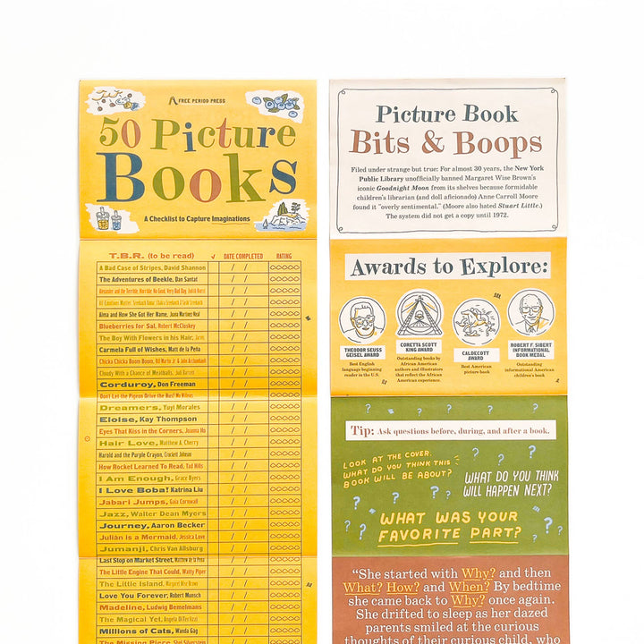 A poster that says 50 Picture Books