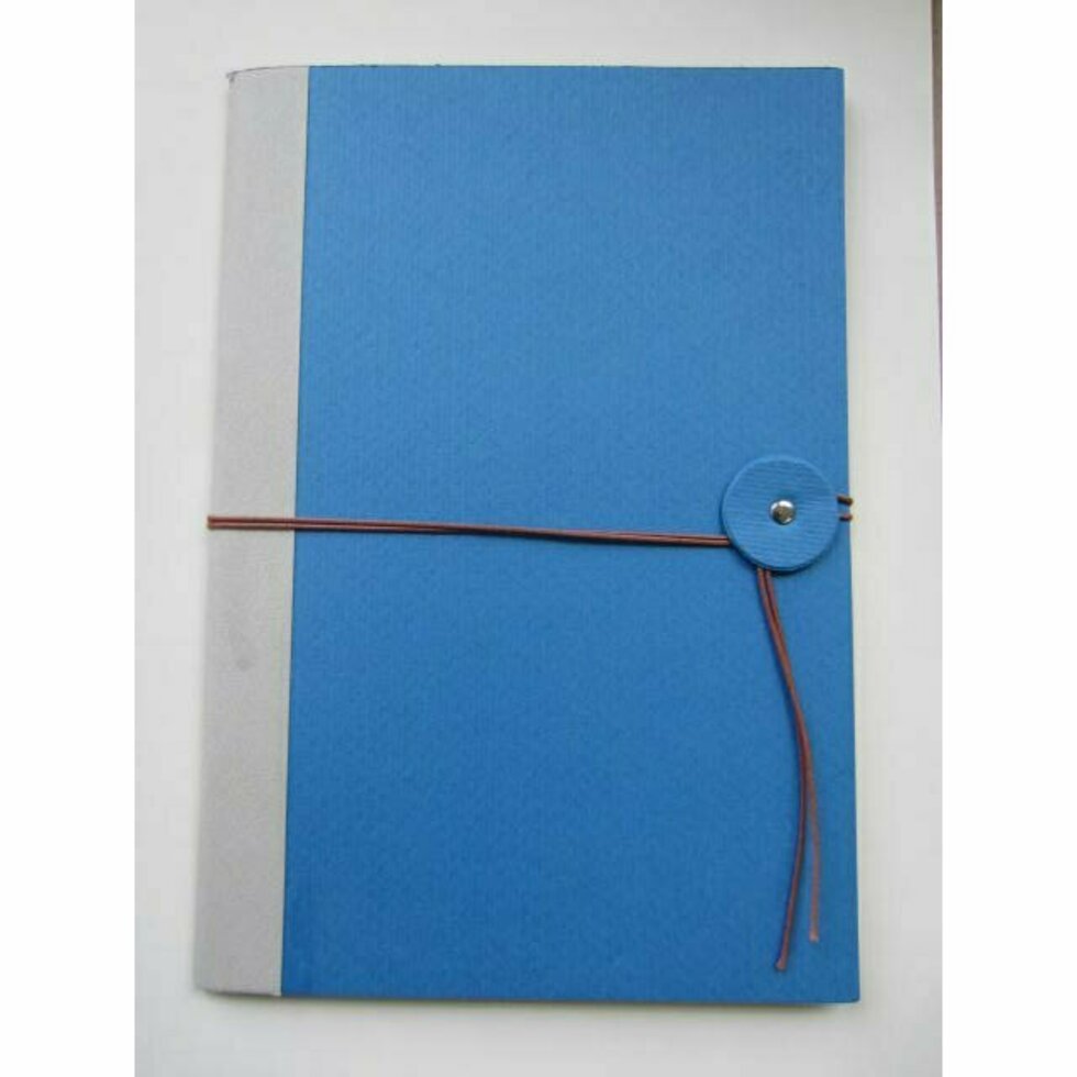 Notebook with Grommet and String Closure - Blue