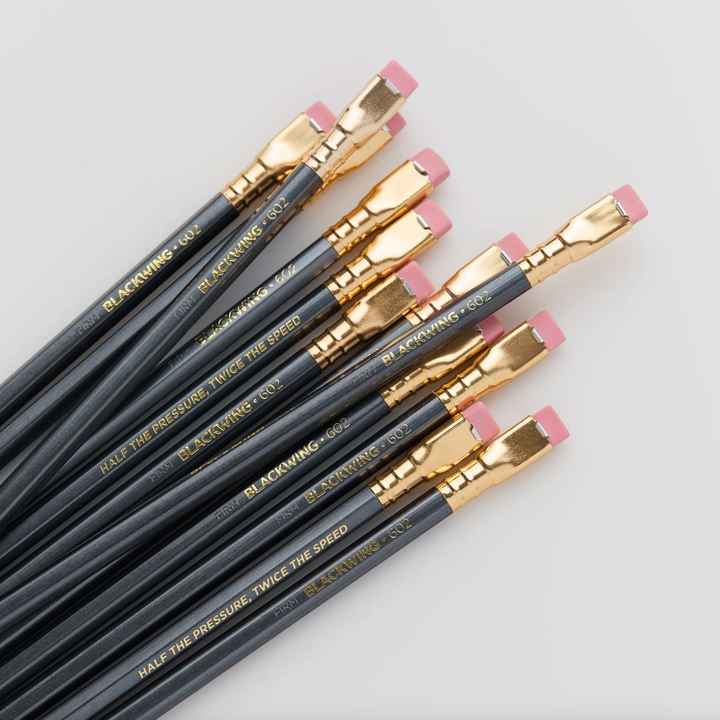 Blackwing 602, Set of 12 Pencils & Gift Box, Eraser Detail