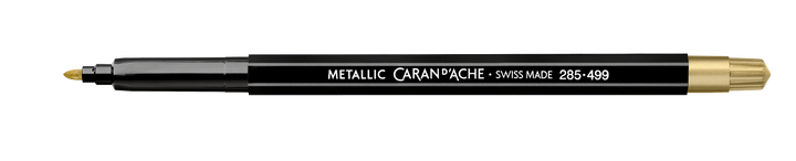 Caran d'Ache Fancolor Metallic Fibre Tip Pen, Gold