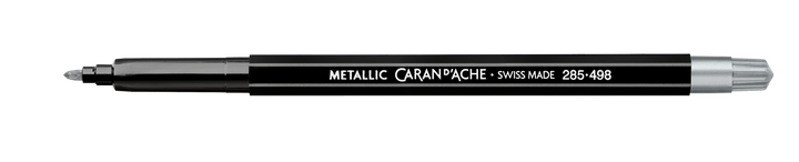 Caran d'Ache Fancolor Metallic Fibre Tip Pen, Silver