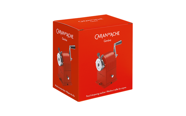 Caran d'Ache Metal Sharpening Machine Standard Edition, Red, Package