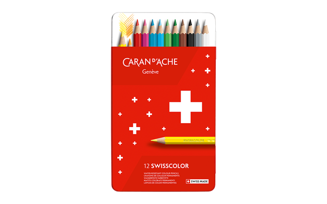 Caran d'Ache Swisscolor Permanent Water-Resistant Pencils, Set of 12