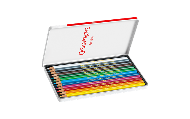Caran d'Ache Swisscolor Permanent Water-Resistant Pencils, Set of 12, Detail