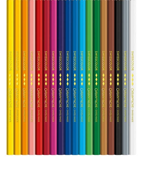 Caran d'Ache Swisscolor Permanent Water-Resistant Pencils, Set of 18, Detail