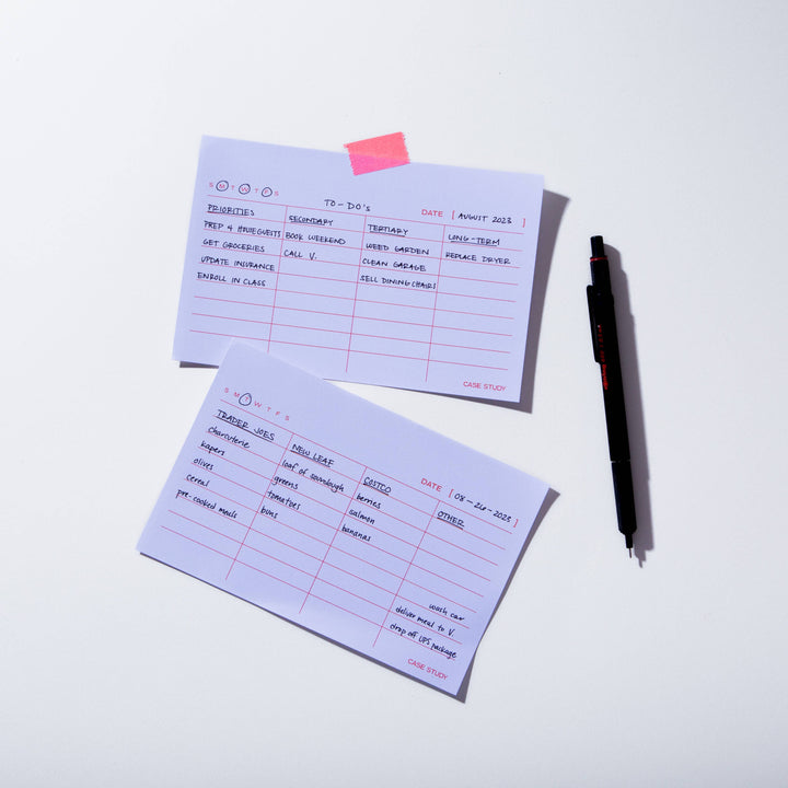 Case Study List Notepad, Detail