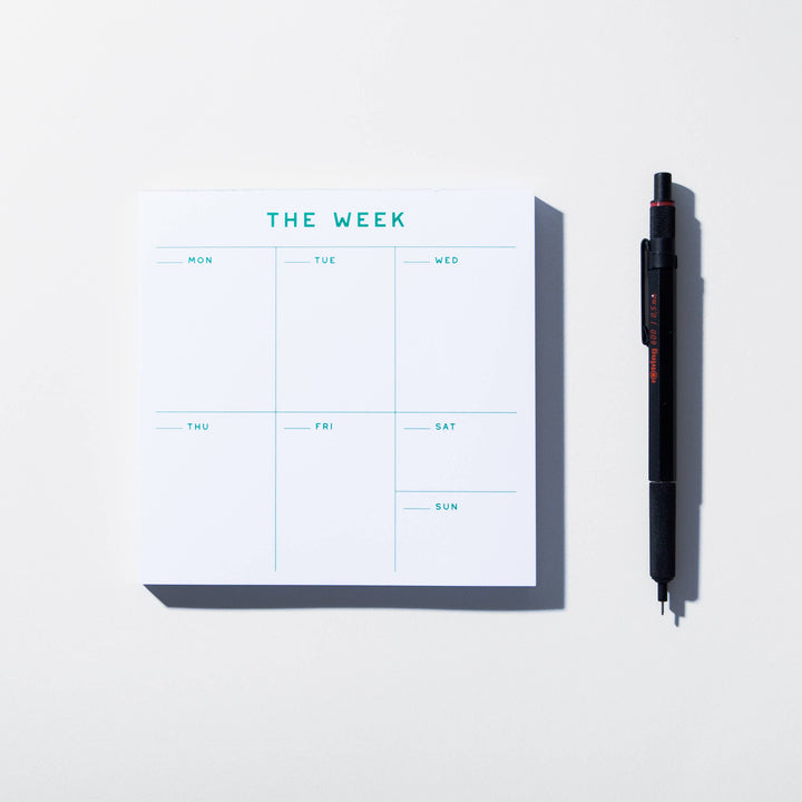 Case Study Weekly Planner Notepad, Detail