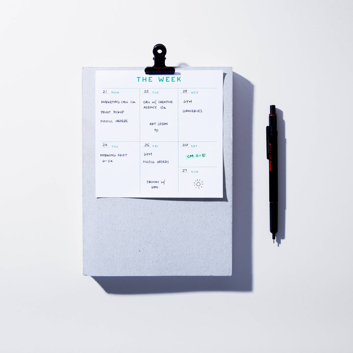 Case Study Weekly Planner Notepad, Detail 3