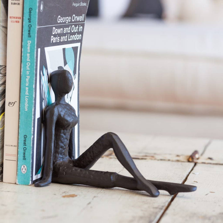 Danya B. Two People Stretching Metal Bookends, Set of 2, Detail 2
