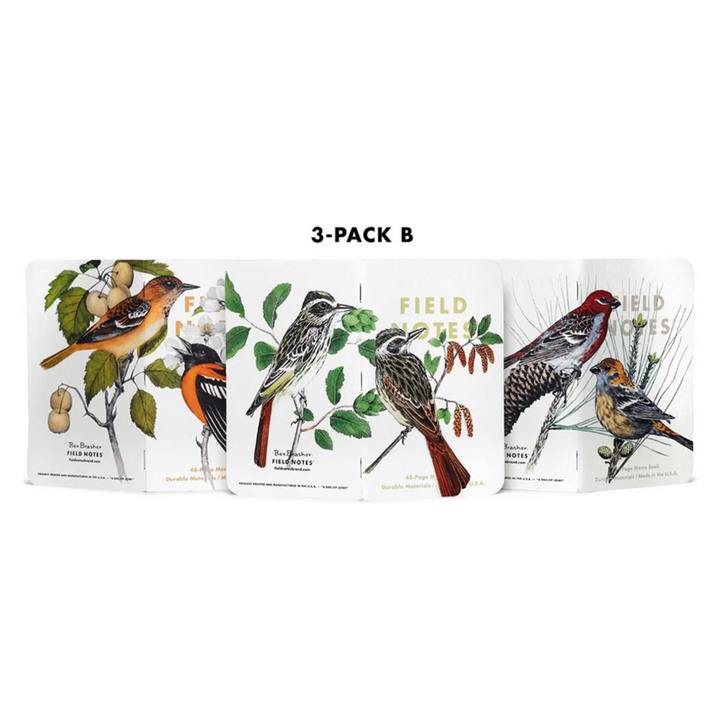 Field Notes Birds and Trees of North America Memo Books, Set of 3 - Pack B