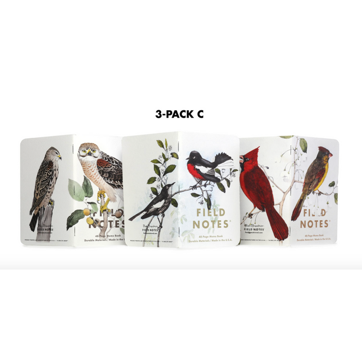 Field Notes Birds and Trees of North America Memo Books, Set of 3 - Pack C