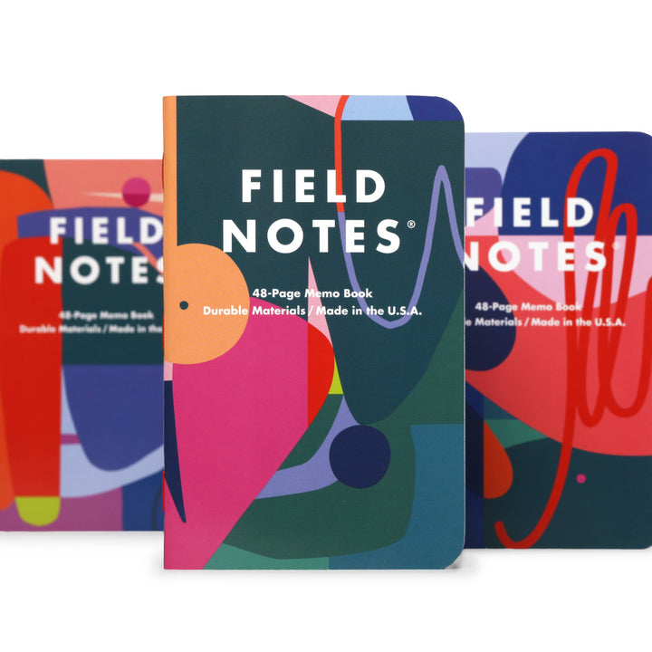 Field Notes Flora Pocket Sized Notebook, 3 Pack, Front