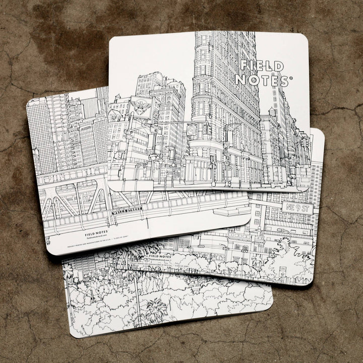 Field Notes Streetscapes Sketch Books 2-Pack, New York & Miami, Detail