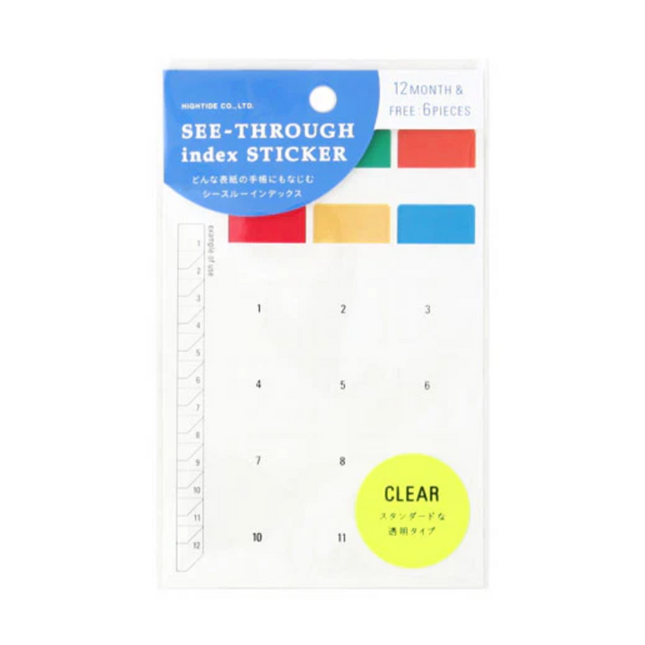 Hightide See-Through Index Stickers, Set of 30