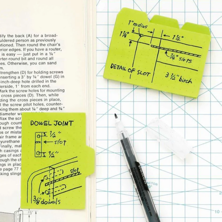 Hightide Sticky Index Tab Memo Pad, Detail