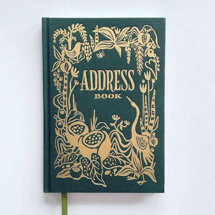 Idlewild Co. Hardcover Address Book in Spirula Green