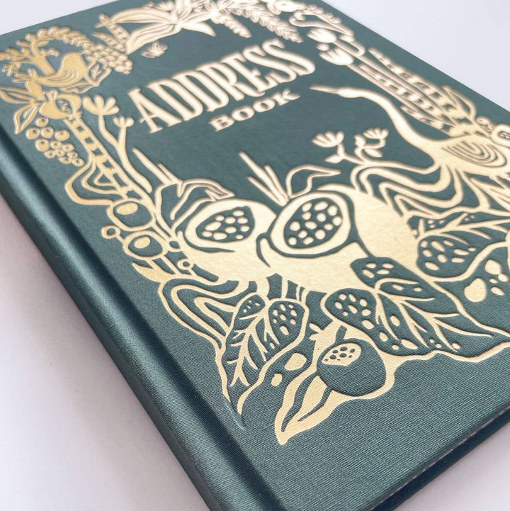Idlewild Co. Hardcover Address Book in Spirula Green, Detail