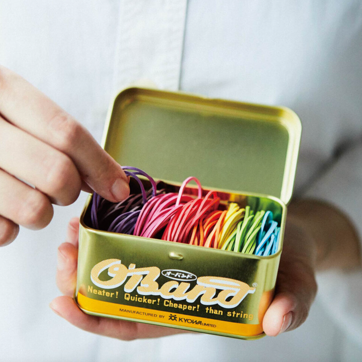 Kyowa Classic O'Band Rubber Bands, Multicolor, Tin