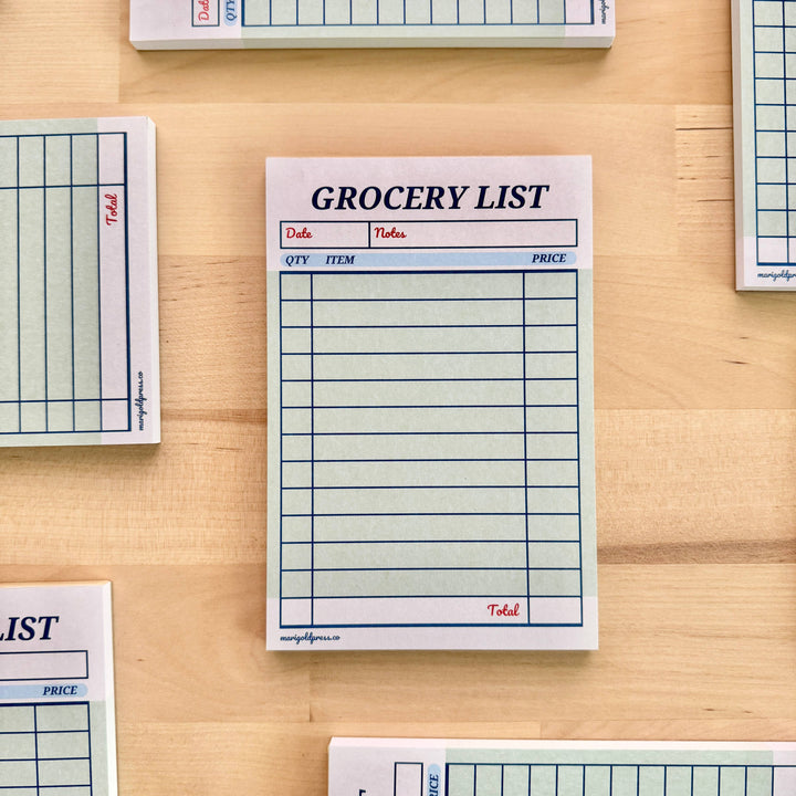 Marigold Press Guest Check Notepad Grocery List