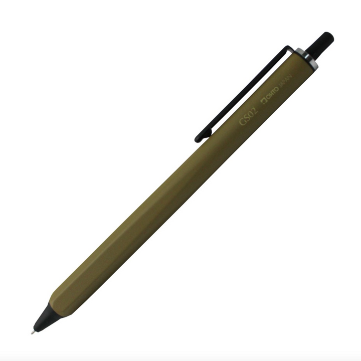Ohto GS02 Retractable Rollerball Pen, Khaki Green