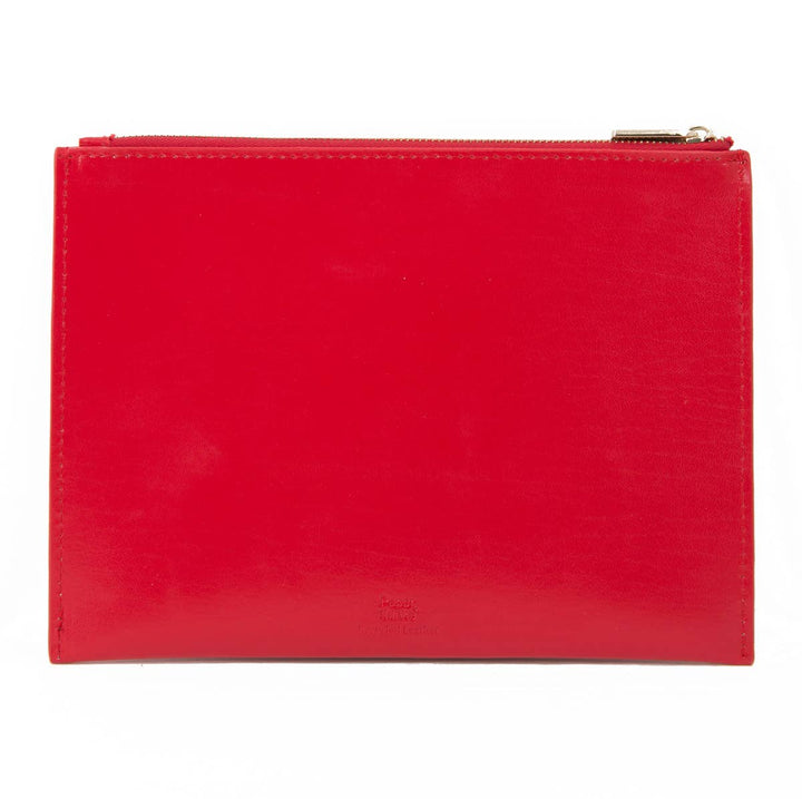 Paperthinks Recycled Leather Flat Zipper Pouch - Eco-Friendly & Stylish