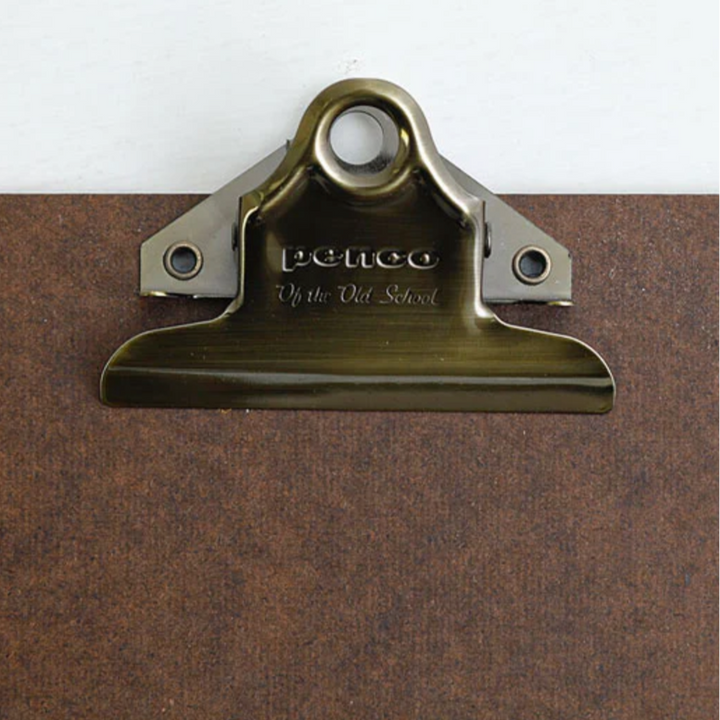 Penco Old School Clipboard, Bronze Metal Clip