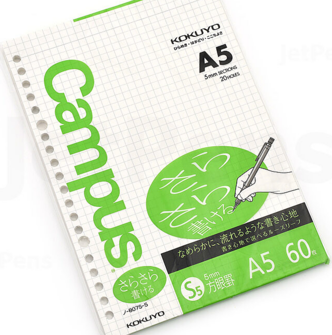 Campus A5 Loose Leaf Grid Paper
