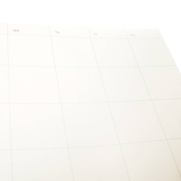 Shorthand Monthly Undated Calendar Notepad – 26 Tear-Off Sheets
