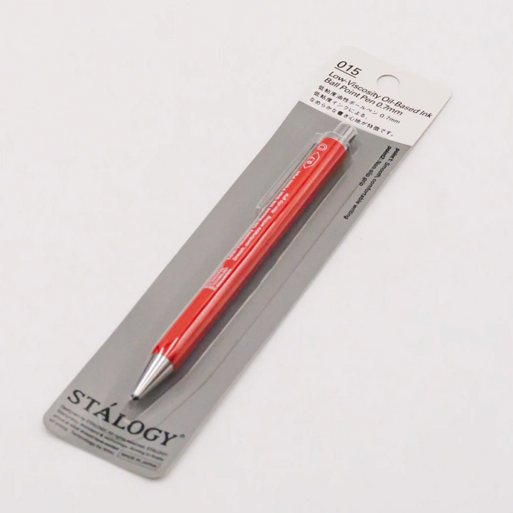 Stalogy Low-Viscosity Oil-Based Ink Ballpoint Pen, Red