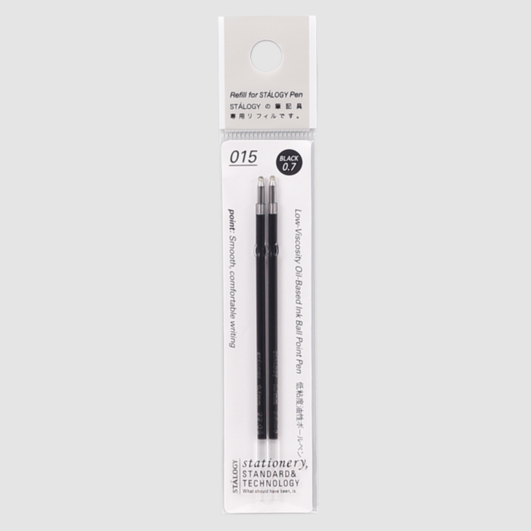 Stalogy Low-Viscosity Oil-Based Ink Ballpoint Pen Refills, 2 Pack