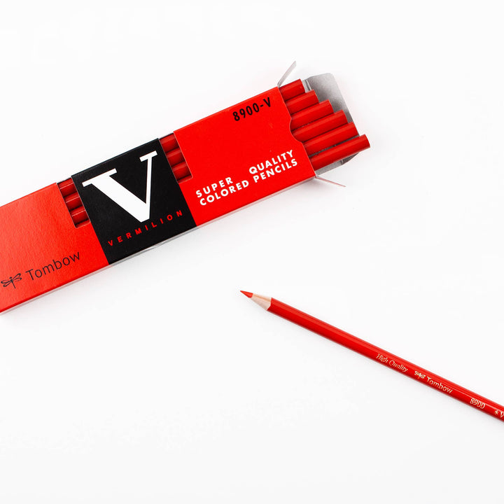 Tombow 8900-V Red Colored Pencil, Set of 12, Detail