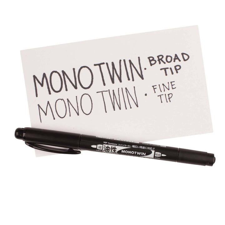 Tombow MONO Twin Permanent Marker, Black, Detail 3