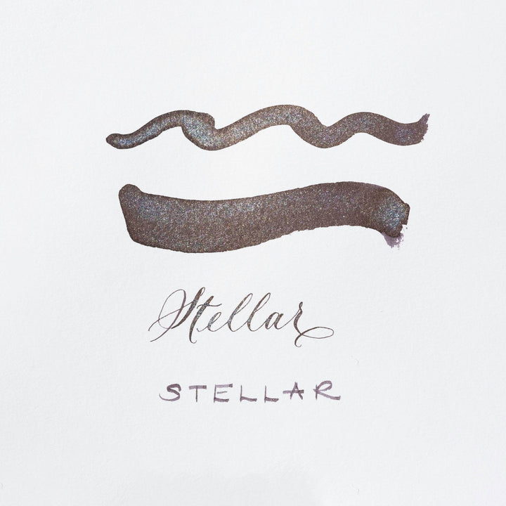 Tom's Studio Fountain Pen Ink, Shimmer Ink Stellar, Detail