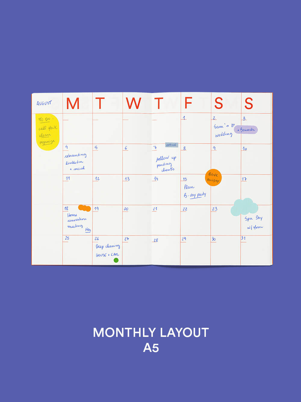 Undated Weekly/Monthly Planner
