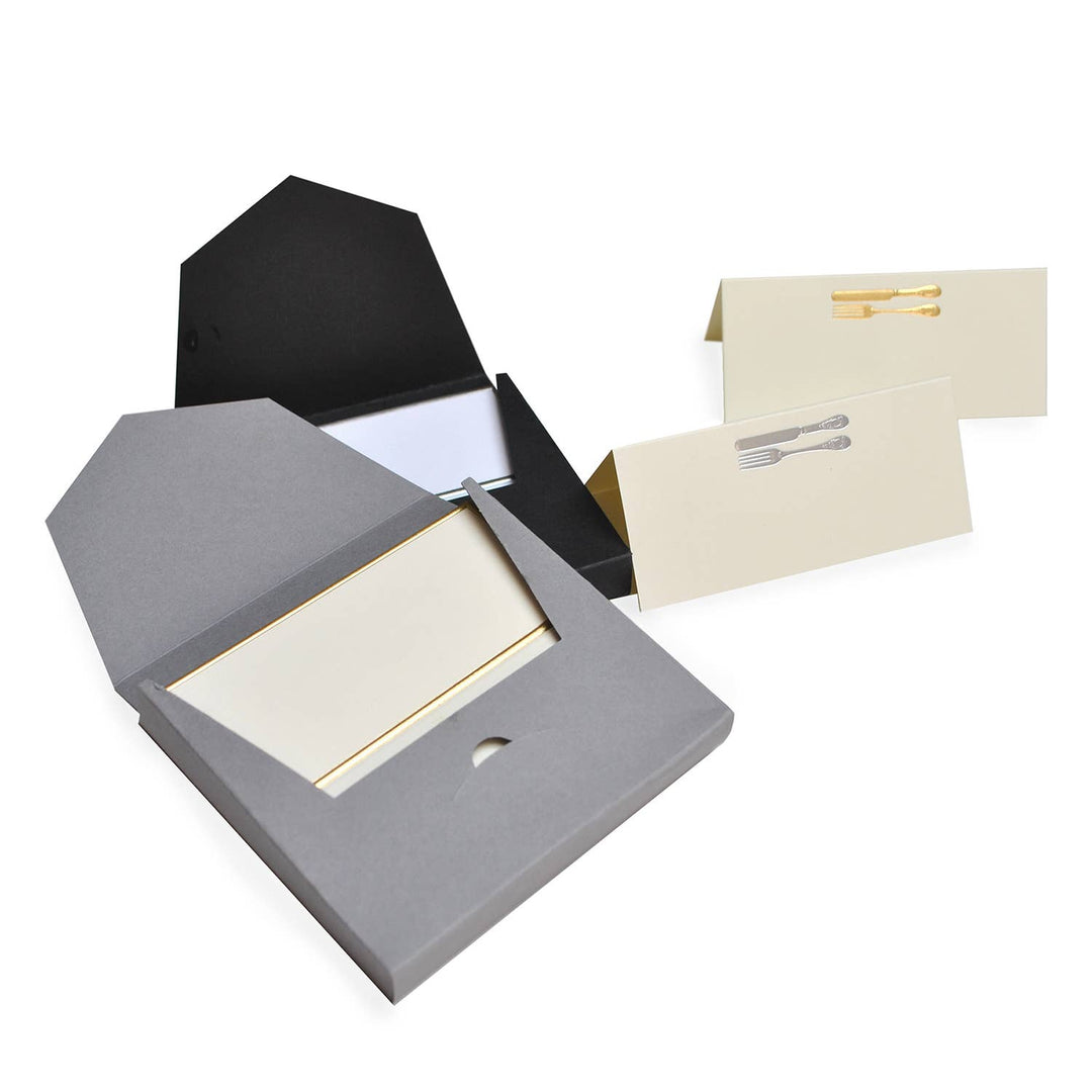 Embossed Cutlery Place Cards