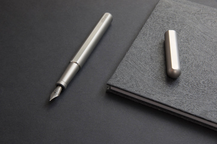 INK Fountain Pen - Titanium - (Polished Steel Medium Nib)