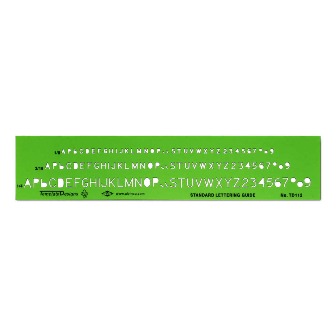 Standard Lettering Guide Template Ruler