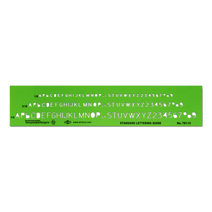 Standard Lettering Guide Template Ruler