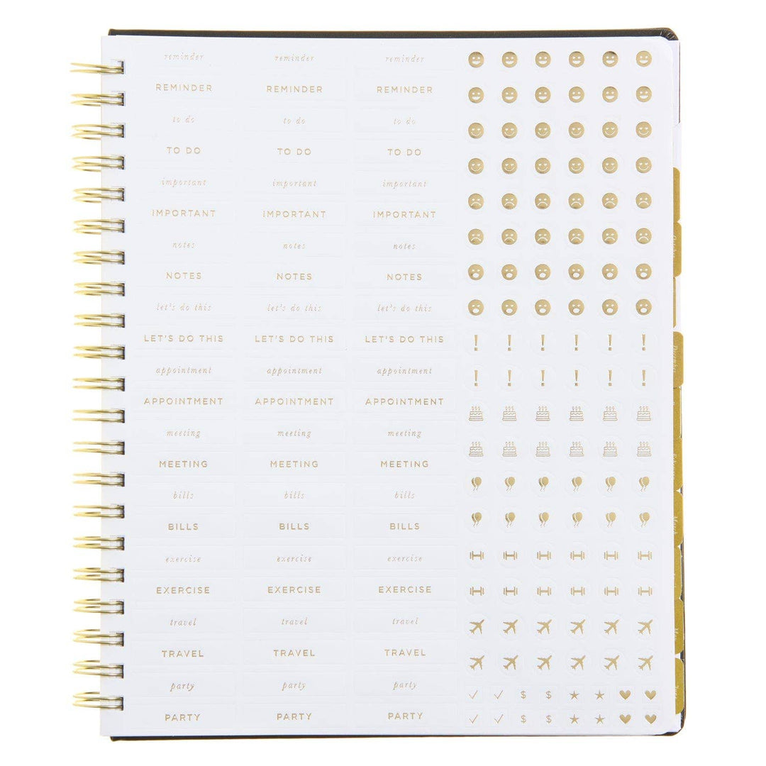 Spiral Black 2025-2026 Weekly Planner