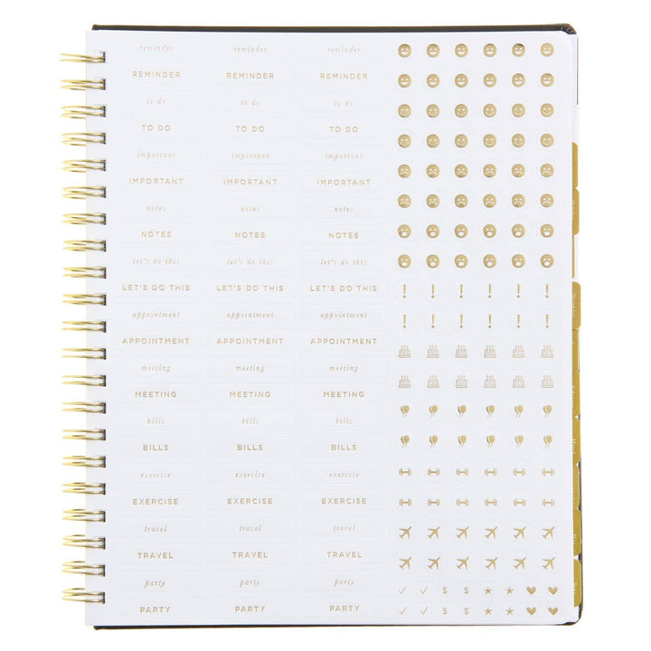 Spiral Black 2025-2026 Weekly Planner