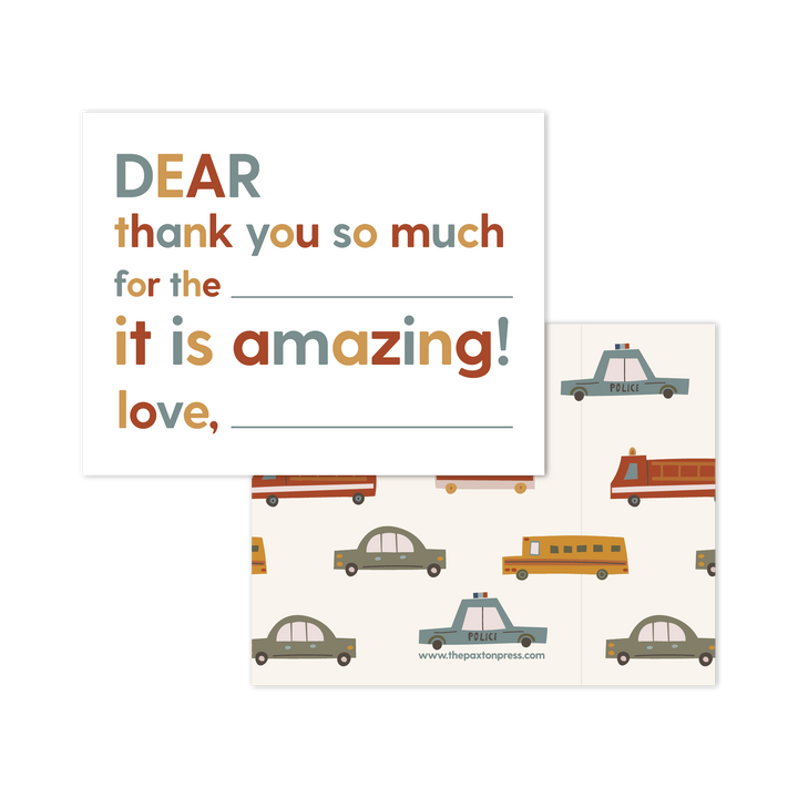 Kids Fill-in-the-blank Thank You Cards