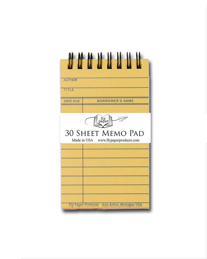 Vintage Library Card Memo Pad