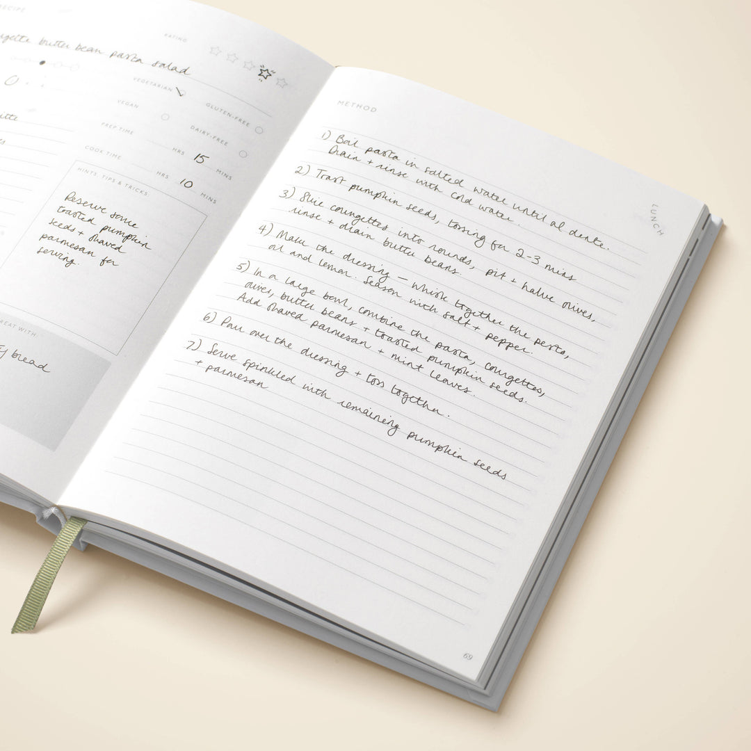 Foiled Hardcover Guided Recipe Journal