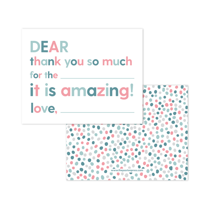 Kids Fill-in-the-blank Thank You Cards