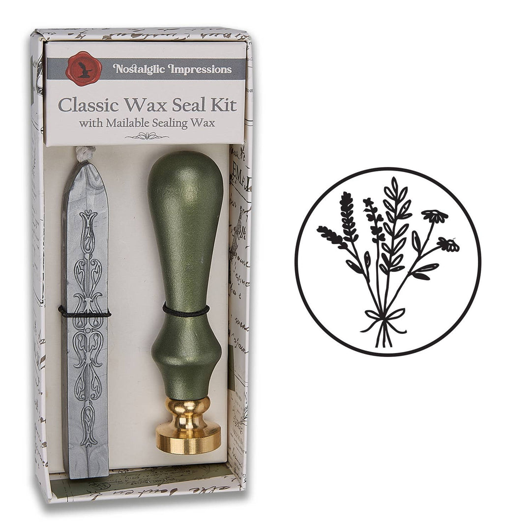 Wood Handled Wax Seal Stamp Kit