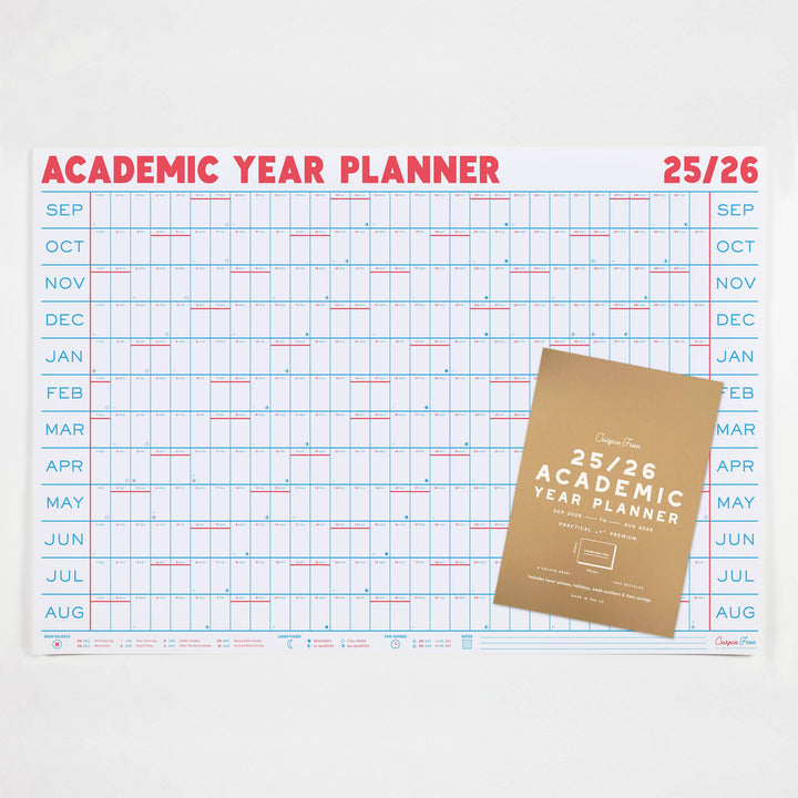 2025/2026 Academic Year Planner - Landscape View