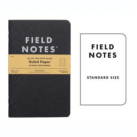Pitch Black Note Book (2 pk)