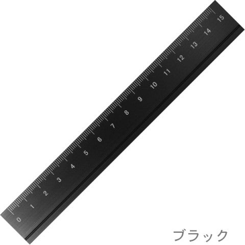 Slip-On Black Aluminum Ruler (15 cm)